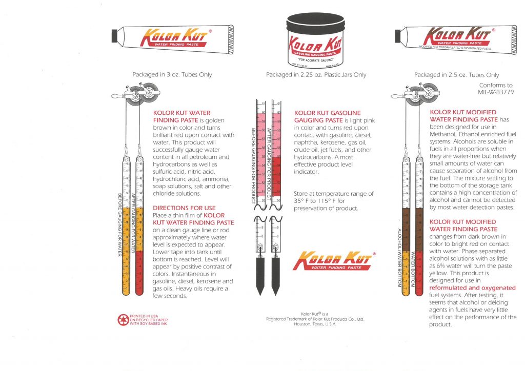 Paste For Checking Water In Fuel at Nancy Solari blog
