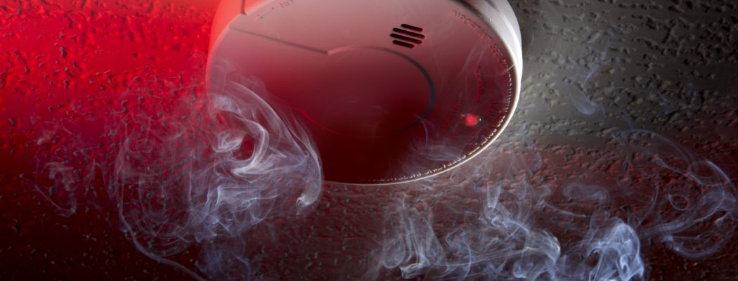 smoke alarm and smoke around