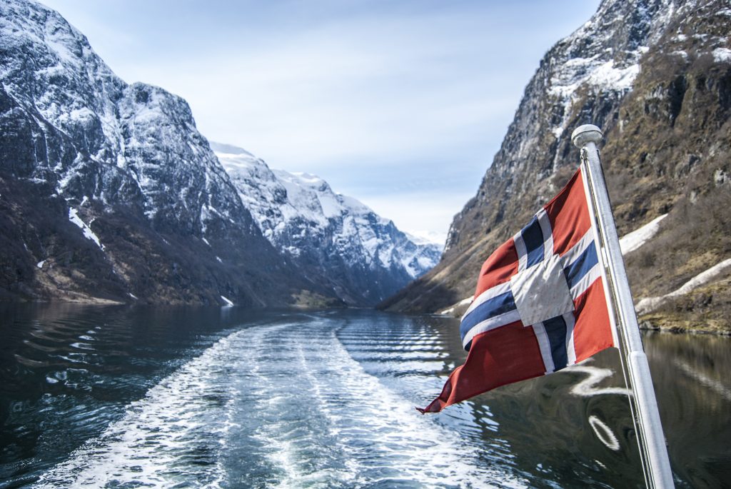 View from the Gudvanjen-Flam fjord cruise in Norway, clicked from Gudvanjen
