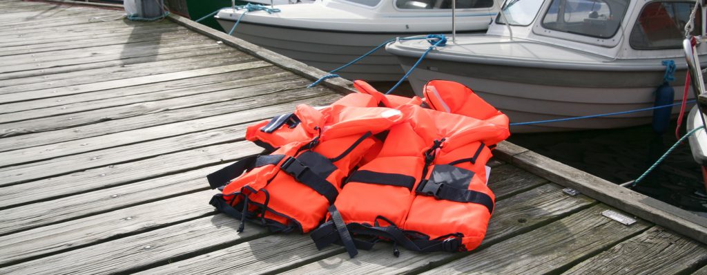 Lifejackets on a boat