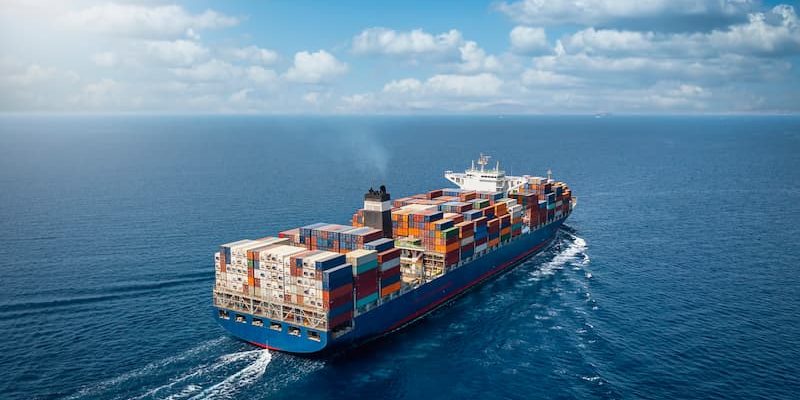 cargo ship with shipping containers