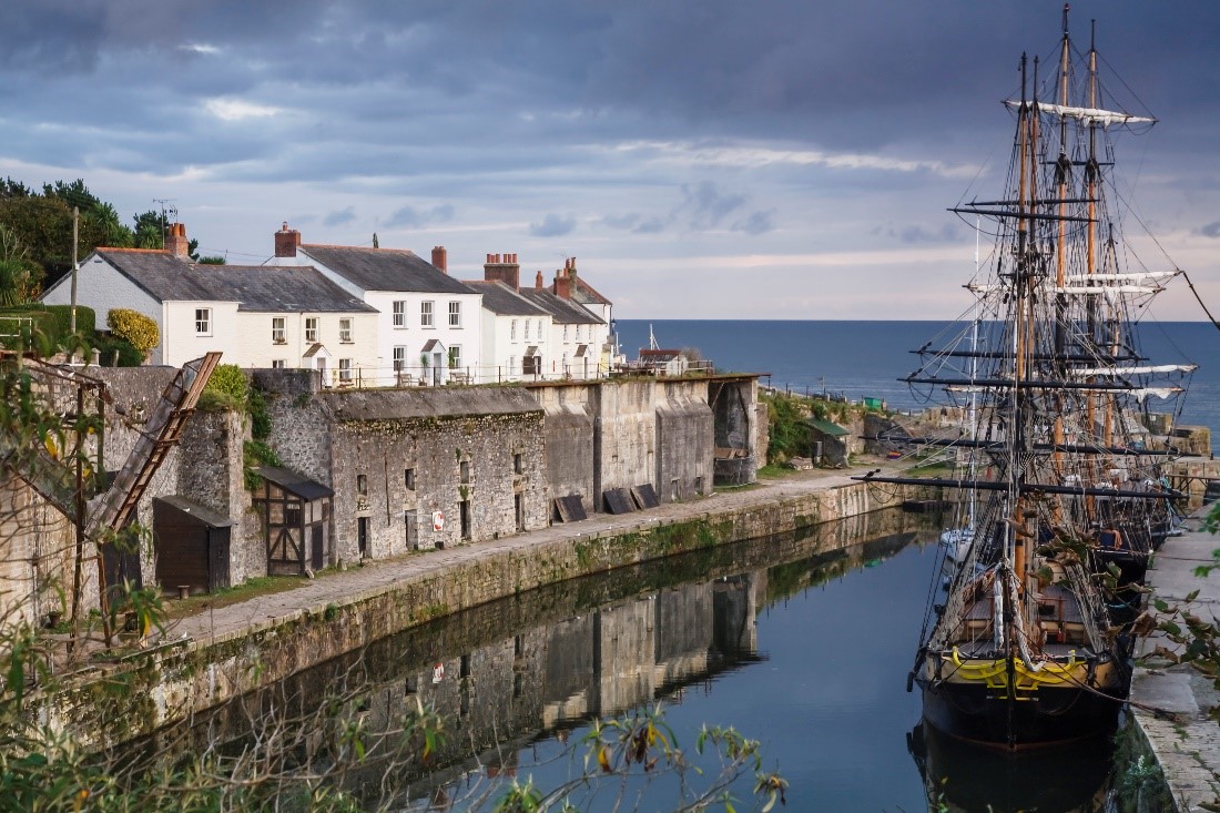 old wooden ship in dock