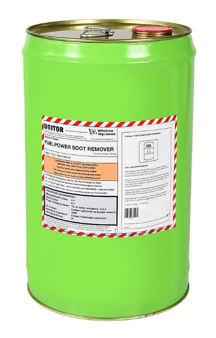 Can of Unitor Fuelpower Soot Remover Powder