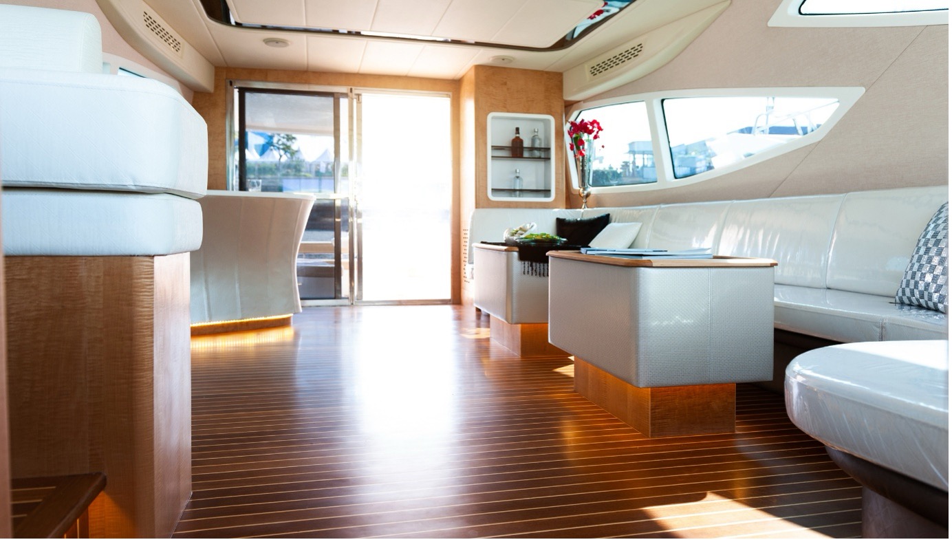 interior of a yacht