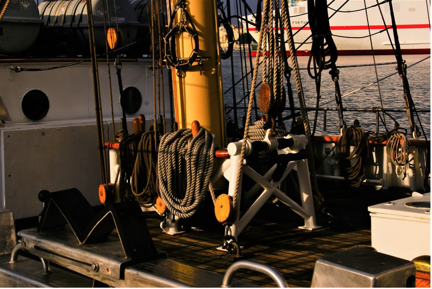 ropes on a boat